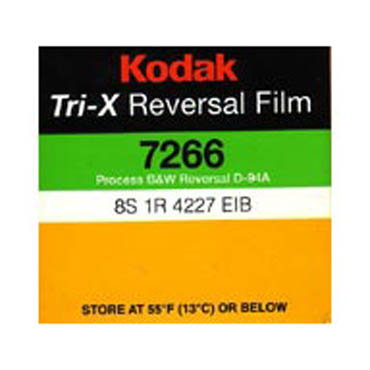 PELICULA KODAK TRI-X 200D/160T REVERSIBLE B&N 7266 S8 15MTS KODAK 