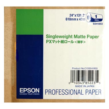 PAPEL EPSON 24\'X40 MT 120GR SINGLEWEIGHT MATTE PAPER