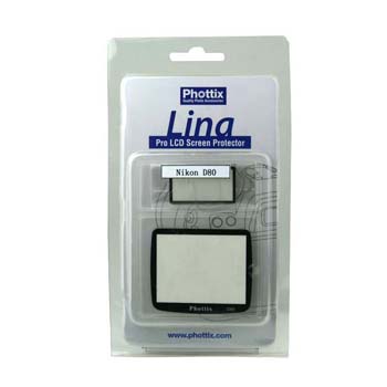 PROTECTOR LCD PHOTTIX LINA P/NIKON D80 TIPO  CRISTAL 