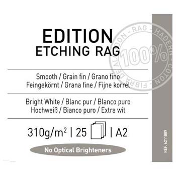 PAPEL CANSON EDITION ETCHING RAG A2 25H 310 GR