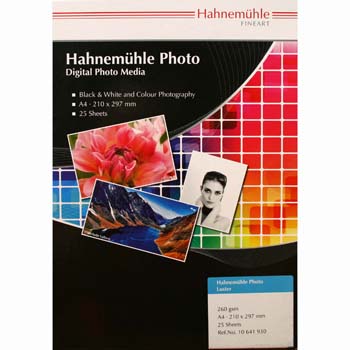 PAPEL HAHNEMUEHLE PHOTO LUSTER 260 GR A4 25H HAHNEMUEHLE 