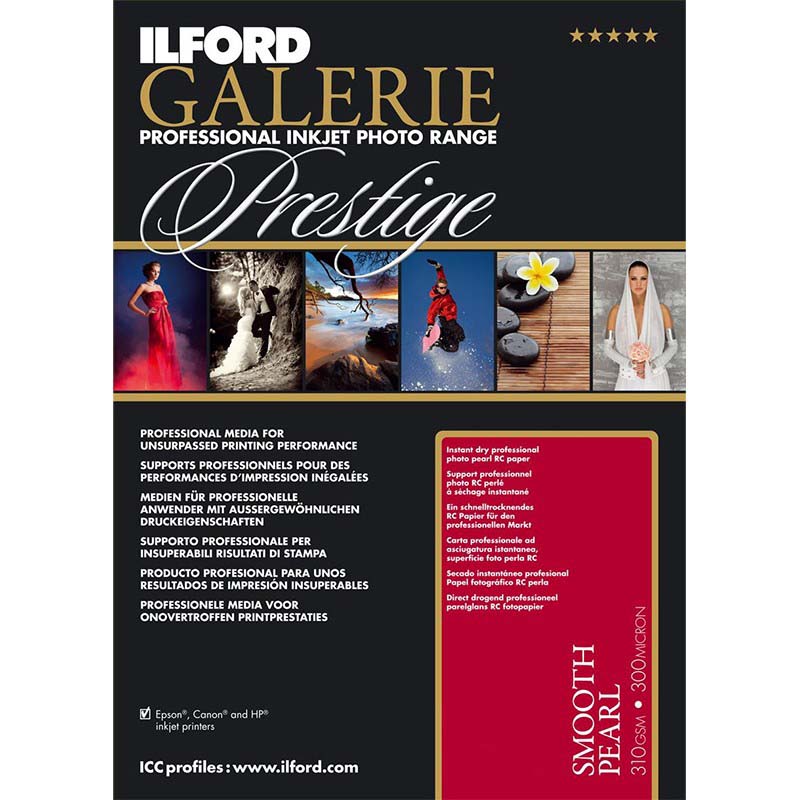 PAPEL ILFORD 13X18 100H GALERIE SMOOTH PEARL 310 GR ILFORD 