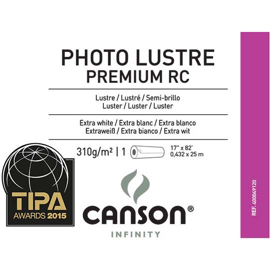 PAPEL CANSON PHOTO LUSTER PREMIUM RC 17 X25 MTS 310 GR