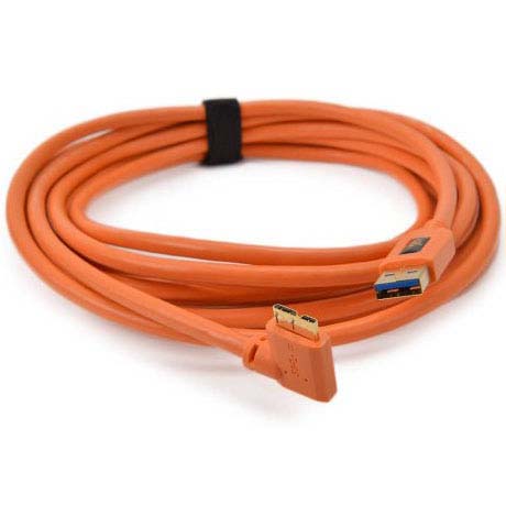 CABLE TETHERPRO USB 3.0 MALE TO MICRO-B ACODADO CU61RT15-ORG TETHERTOOLS 