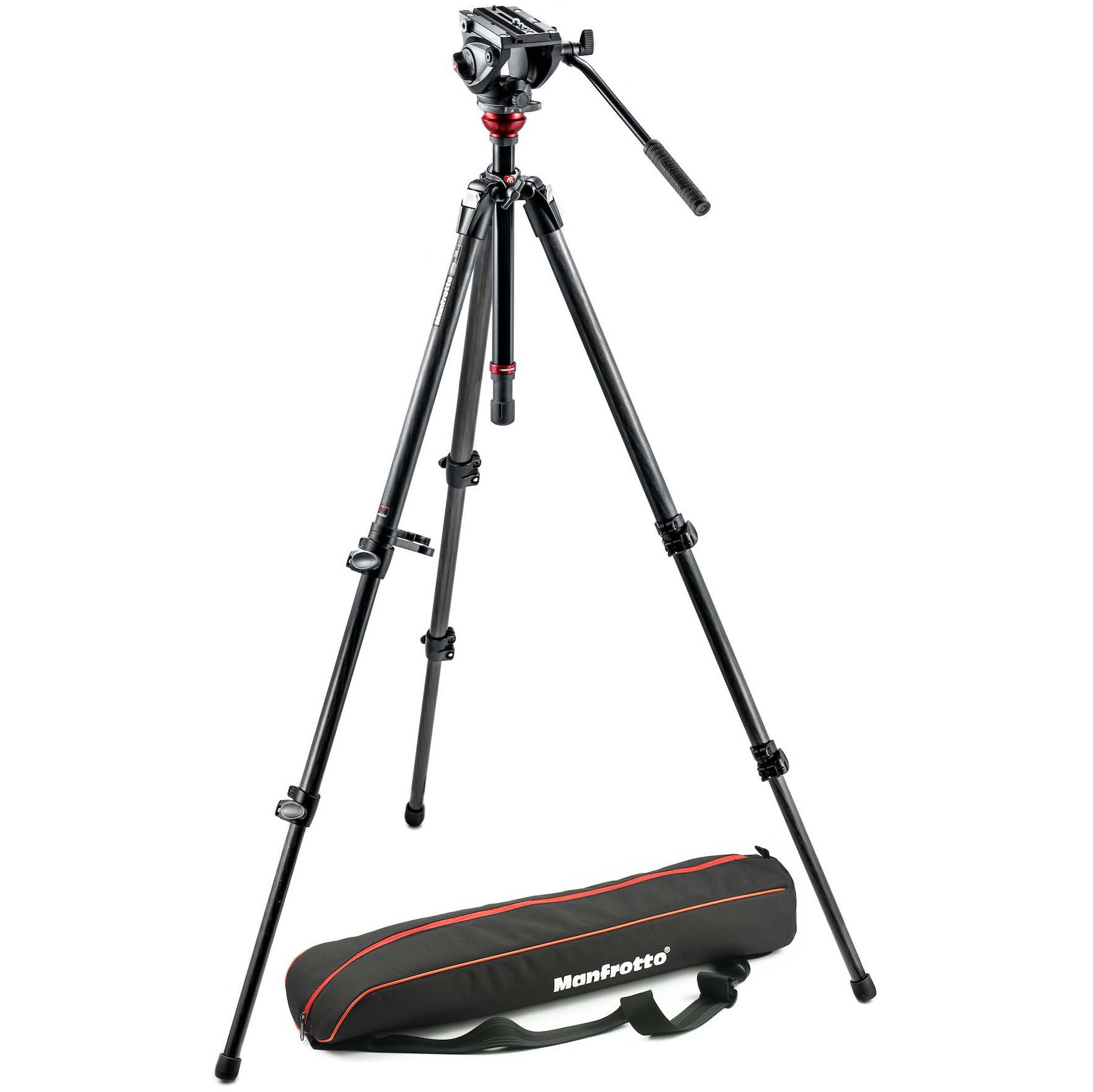 TRIPODE MANFROTTO 755CX3 + ROTULA MVH500AH MDEVE MANFROTTO 