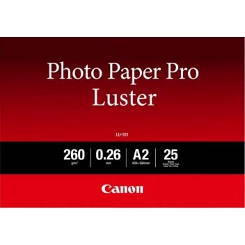 PAPEL CANON A2 LU-101 25H 260G PRO LUSTER CANON 