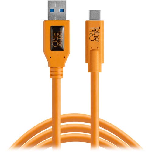 CABLE TETHERPRO USB C TO 3.0 USB 4.6 MTS CUC3215-ORG TETHERTOOLS 