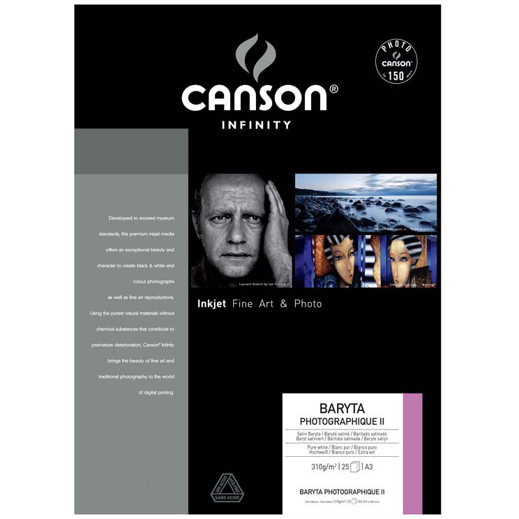 PAPEL CANSON BARYTA PHOTOGRAPHIQUE II A3 25H 310 GR SATIN CANSON 