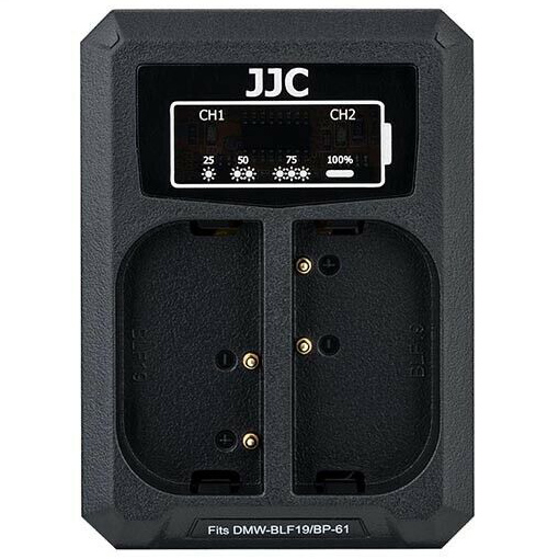 CARGADOR JJC USB PARA 2 BATERIAS DCH BLK-22 / BLF-19E