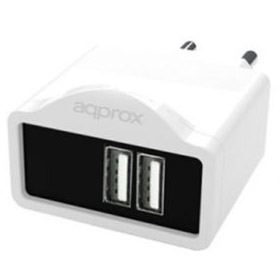 CARGADOR AQPROX USB 2 PUERTOS 5V/2.1A BLANCO GENERICOS 