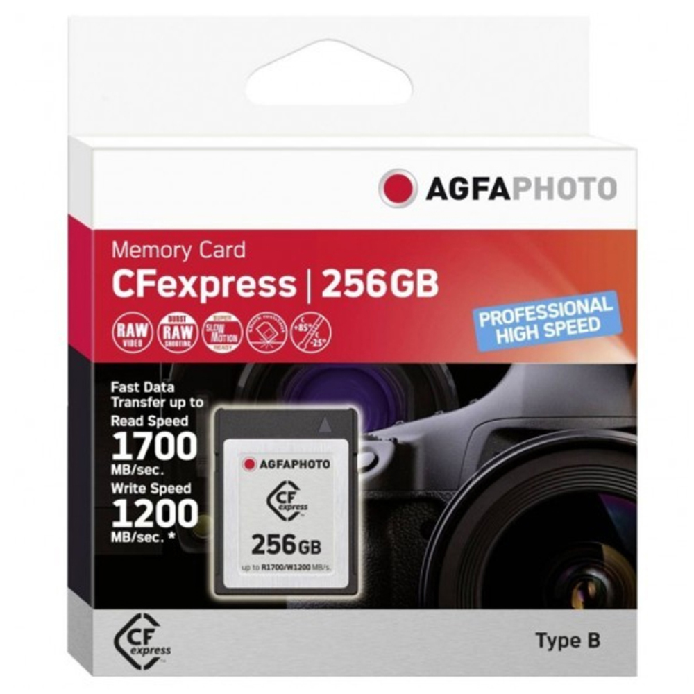 TARJETA CFEXPRESS 256 GB AGFA TYPE B (1700 MB/SG) AGFA 
