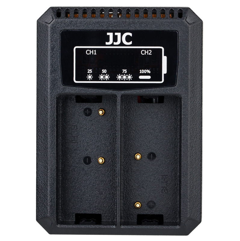 CARGADOR JJC USB PARA 2 BATERIAS DCH-BLH1