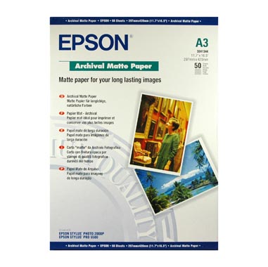 PAPEL EPSON A3 50H MATTE PAPER 167 GR HEAVYWEIGHT