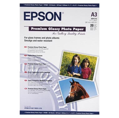 PAPEL EPSON A3 20H PREMIUM GLOSSY PHOTO PAPER 255 GR