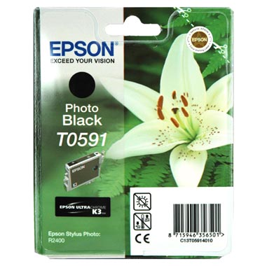 TINTA EPSON T0591 NEGRO FOTO 13 ML PARA R2400 EPSON 