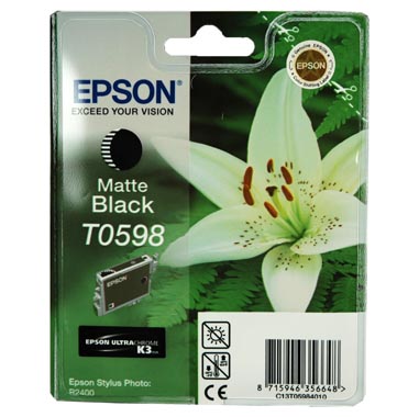 TINTA EPSON T0598 NEGRO MATE 13 ML PARA R2400 EPSON 