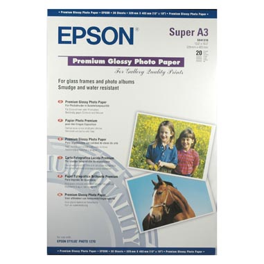 PAPEL EPSON A3+ 20H PREMIUM GLOSSY PHOTO PAPER 255 GR