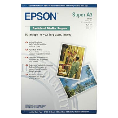 PAPEL EPSON A3+ 50H ARCHIVAL MATE 189 GR EPSON 
