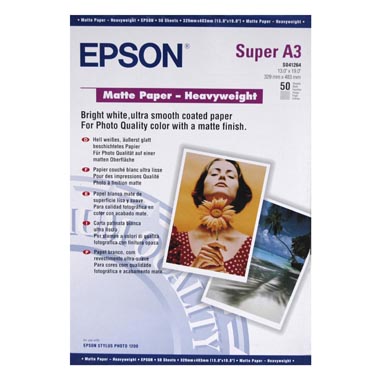 PAPEL EPSON A3+ 50H HEAVYWEIGHT MATE PAPER 167 GR
