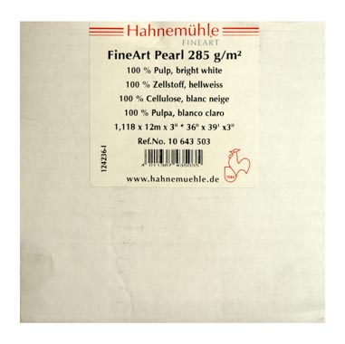 PAPEL HAHNEMUEHLE FINEART PERL 285 GR 44\'X12 MTS