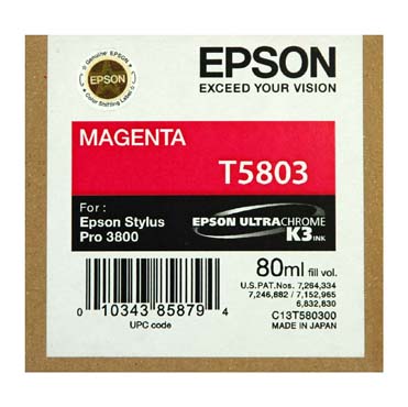 TINTA EPSON T5803 MAGENTA PARA PRO-3800 80 ML