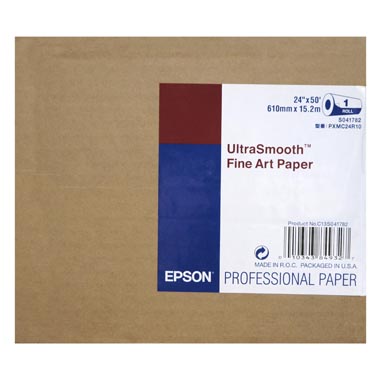 PAPEL EPSON 24\'X15 MT 250GR ULTRASMOOTH FINE ART