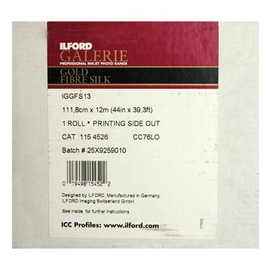 PAPEL ILFORD 44\'X12 MT GALERIE PRESTIGE GOLD FIBRE 310 GRM ILFORD 