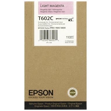 TINTA EPSON T602C MAGENTA CLARO 110 P/ 7800-9800-7880-9880 EPSON 