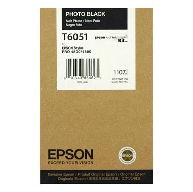 TINTA EPSON T6051 NEGRO FOTO 110 ML PARA 4880