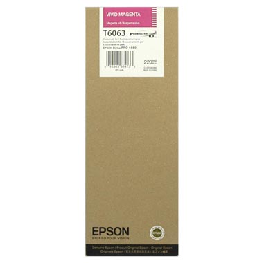 TINTA EPSON T6063 MAGENTA VIVO 220 ML PARA 4880