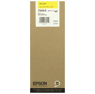 TINTA EPSON T6064 AMARILLO 220 ML PARA 4880