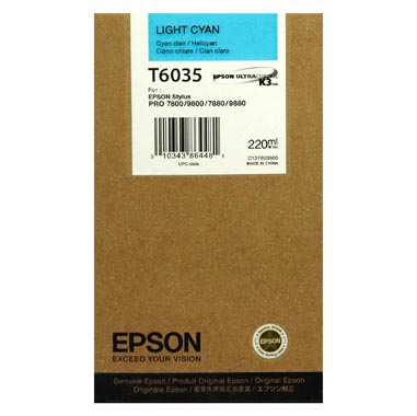 TINTA EPSON T6035 CIAN CLARO 220 ML P/ 7880-9880-7800-9800