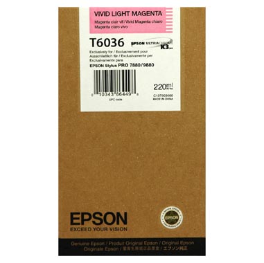 TINTA EPSON T6036 MAGENTA VIVO CLARO 220 ML P/ 7880-9880 EPSON 