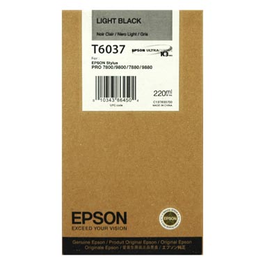 TINTA EPSON T6037 GRIS 220 ML P/ 7880-9880-7800-9800