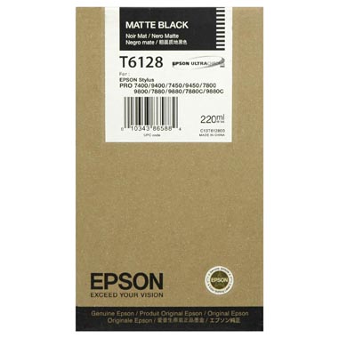 TINTA EPSON T6128 NEGRO MATE 220 ML P/ 4880-7880-9880