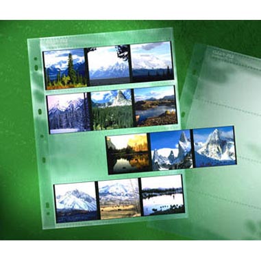 HOJAS CLEAR-FILE 16-B (25H) 4 TIRAS DE 3 HORIZONTAL /6 X 6