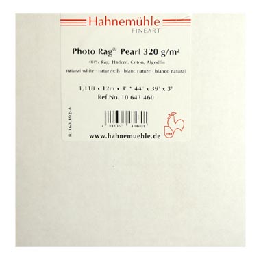 PAPEL HAHNEMUEHLE PHOTO RAG PEARL 320 GR 44\'X12MTS