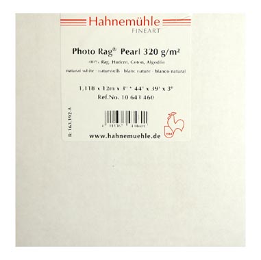 PAPEL HAHNEMUEHLE PHOTO RAG PEARL 320 GR 44\'X12MTS HAHNEMUEHLE 