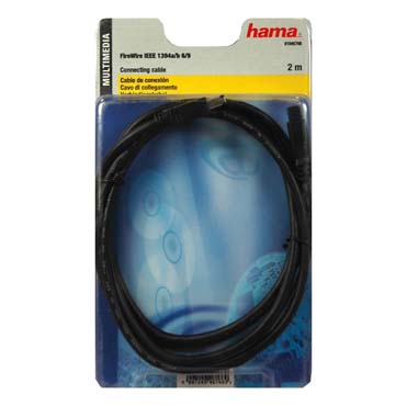 CABLE HAMA FIREWIRE IEEE 1394 6P-9P 2 MTS