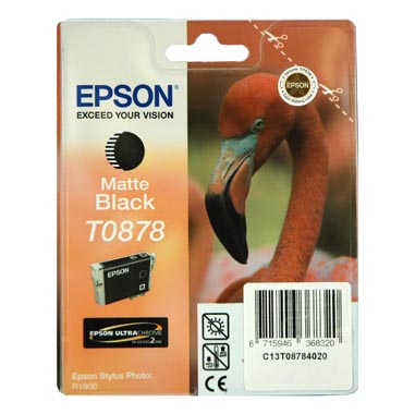 TINTA EPSON T0878 NEGRO MATE P/R1900 EPSON 