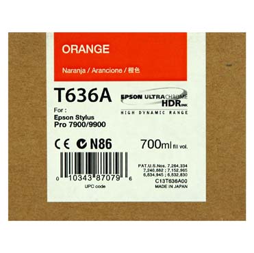 TINTA EPSON T636A 700 ML NARANJA PARA 9900-7900