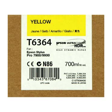 TINTA EPSON T6364 700 ML AMARILLO PARA 9900-7900-7890