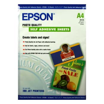 PAPEL EPSON A4 10H 167 GR ADHESIVO EPSON 