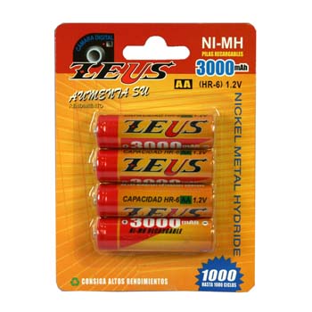 PILA RECARGABLE ZEUS R6 3000 MHA (X4)