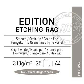 PAPEL CANSON EDITION ETCHING RAG A4 25H 310 GR