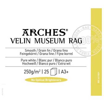 PAPEL CANSON ARCHES VELIN MUSEUM RAG A3+ 25H 250 GR CANSON 