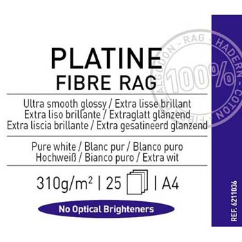 PAPEL CANSON PLATINE FIBRE RAG A4 25H 310 GR