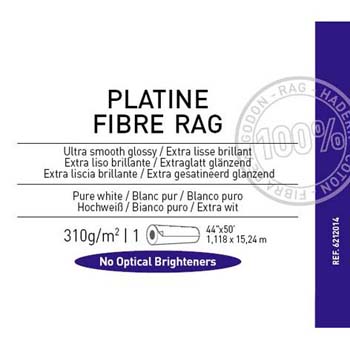 PAPEL CANSON PLATINE FIBRE RAG 44 X15 MTS 310 GR*