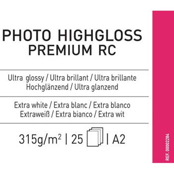 PAPEL CANSON PHOTO HIGHGLOSS PREMIUM RC A2 25H 315 GR