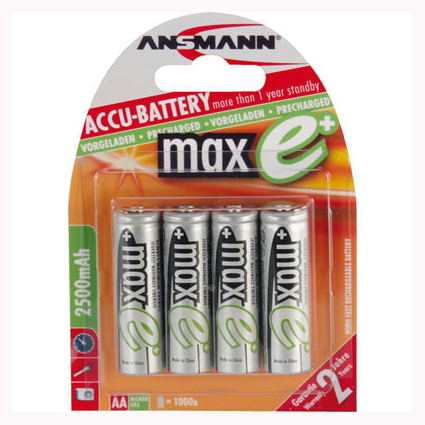 PILA RECARGABLE ANSMANN R6 2500 (X4) MAX-e
